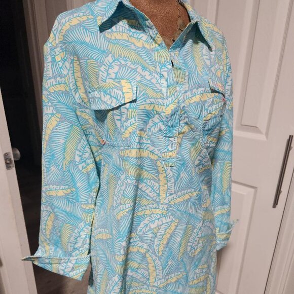 Vinyard Vines Performance Polo Shirt Dress Womens Sz 14 MSRP $158 - Picture 2 of 10